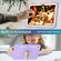 iPad 10th Gen 10.9 2022 Butterfly Kickstand Heavy Duty Hard Rugged Tablet Case - Gream Light Purple