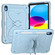 iPad 10th Gen 10.9 2022 Butterfly Kickstand Heavy Duty Hard Rugged Tablet Case - Ice Blue