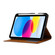 iPad 10th Gen 10.9 2022 Calf Texture Double Fold Leather Smart Tablet Case - Coffee