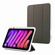 iPad 10th Gen 10.9 2022 Carbon Fiber Clear Acrylic 3-Fold Leather Tablet Case - Grey