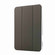 iPad 10th Gen 10.9 2022 Carbon Fiber Clear Acrylic 3-Fold Leather Tablet Case - Grey