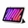iPad 10th Gen 10.9 2022 Carbon Fiber Clear Acrylic 3-Fold Leather Tablet Case - Grey