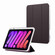 iPad 10th Gen 10.9 2022 Carbon Fiber Clear Acrylic 3-Fold Leather Tablet Case - Purple