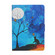 iPad 10th Gen 10.9 2022 Colored Drawing Pattern Flip Leather Smart Tablet Case - Moonlight Cat