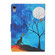 iPad 10th Gen 10.9 2022 Colored Drawing Pattern Flip Leather Smart Tablet Case - Moonlight Cat