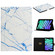 iPad 10th Gen 10.9 2022 Colored Drawing Pattern Flip Leather Smart Tablet Case - White Marble