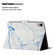 iPad 10th Gen 10.9 2022 Colored Drawing Pattern Flip Leather Smart Tablet Case - White Marble
