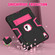 iPad 10th Gen 10.9 2022 Contrast Color Silicone + PC Tablet Case with Holder - Black Rose Red