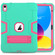 iPad 10th Gen 10.9 2022 Contrast Color Silicone + PC Tablet Case with Holder - Mint Green Rose Red