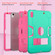 iPad 10th Gen 10.9 2022 Contrast Color Silicone + PC Tablet Case with Holder - Mint Green Rose Red