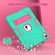 iPad 10th Gen 10.9 2022 Contrast Color Silicone + PC Tablet Case with Holder - Mint Green Rose Red