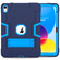 iPad 10th Gen 10.9 2022 Contrast Color Silicone + PC Tablet Case with Holder - Navy Blue