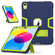 iPad 10th Gen 10.9 2022 Contrast Color Silicone + PC Tablet Case with Holder - Navy Blue Yellow Green
