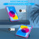 iPad 10th Gen 10.9 2022 Contrast Color Silicone + PC Tablet Case with Holder - Rose Red Blue