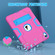 iPad 10th Gen 10.9 2022 Contrast Color Silicone + PC Tablet Case with Holder - Rose Red Blue