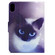 iPad 10th Gen 10.9 2022 Electric Pressed Colored Drawing Smart Leather Tablet Case - Blue Eyed Cat
