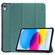 iPad 10th Gen 10.9 2022 ENKAY Tri-fold Custer Texture Leather Stand Smart Case - Dark Green