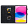 iPad 10th Gen 10.9 2022 Lily Embossed Leather Smart Tablet Case - Black iPad 10th Gen 10.9 2022 Lily Embossed Leather Smart Tablet Case - Black