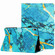 iPad 10th Gen 10.9 2022 Marble Pattern Stitching Smart Leather Tablet Case - Gold Blue