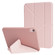 iPad 10th Gen 10.9 2022 Millet Texture PU + Silicone 3-folding Leather Tablet Case - Pink