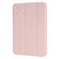 iPad 10th Gen 10.9 2022 Millet Texture PU + Silicone 3-folding Leather Tablet Case - Pink