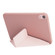iPad 10th Gen 10.9 2022 Millet Texture PU + Silicone 3-folding Leather Tablet Case - Pink
