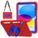 iPad 10th Gen 10.9 2022 Punk Stand PC Hybrid Silicone Tablet Case with Shoulder Strap - Red Blue
