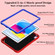 iPad 10th Gen 10.9 2022 Punk Stand PC Hybrid Silicone Tablet Case with Shoulder Strap - Red Blue