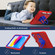 iPad 10th Gen 10.9 2022 Punk Stand PC Hybrid Silicone Tablet Case with Shoulder Strap - Red Blue