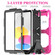 iPad 10th Gen 10.9 2022 Rugged Silicone Hard PC Tablet Case with Holder - Rose Red