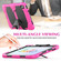 iPad 10th Gen 10.9 2022 Rugged Silicone Hard PC Tablet Case with Holder - Rose Red