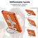 iPad 10th Gen 10.9 2022 Shield 360 Rotation Handle EVA Shockproof PC Tablet Case - Orange Beige