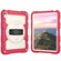 iPad 10th Gen 10.9 2022 Silicone Hybrid PC Shockproof Tablet Case with Shoulder Strap - Feifan Magenta