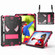 iPad 10th Gen 10.9 2022 Spider Texture Silicone Hybrid PC Tablet Case with Shoulder Strap - Black + Rose Red iPad 10th Gen 10.9 2022 Spider Texture Silicone Hybrid PC Tablet Case with Shoulder Strap - Black + Rose Red