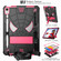 iPad 10th Gen 10.9 2022 Spider Texture Silicone Hybrid PC Tablet Case with Shoulder Strap - Black + Rose Red iPad 10th Gen 10.9 2022 Spider Texture Silicone Hybrid PC Tablet Case with Shoulder Strap - Black + Rose Red