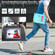 iPad 10th Gen 10.9 2022 Spider Texture Silicone Hybrid PC Tablet Case with Shoulder Strap - Mint Green + Rose Red