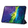 iPad 10th Gen 10.9 2022 Three-folding Holder Honeycomb Silicone + PU Smart Leather Tablet Case - Dark Blue
