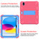 iPad 10th Gen 10.9 2022 Two-Color Robot Shockproof Silicone + PC Protective Tablet Case - Rose Red + Blue