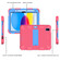 iPad 10th Gen 10.9 2022 Two-Color Robot Shockproof Silicone + PC Protective Tablet Case - Rose Red + Blue