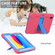 iPad 10th Gen 10.9 2022 Two-Color Robot Shockproof Silicone + PC Protective Tablet Case - Rose Red + Blue