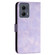 Motorola Edge 2024 5G Global YX0080 Grid Butterfly Embossed Pattern Flip Leather Phone Case with Lanyard - Light Purple