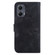 Motorola Edge 2024 Lily Embossed Leather Phone Case - Black