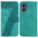 Motorola Edge 2024 Seven-shaped Embossed Leather Phone Case - Green