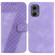 Motorola Edge 2024 Seven-shaped Embossed Leather Phone Case - Purple