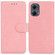 Motorola Edge 2024 Skin Feel Pure Color Flip Leather Phone Case - Pink