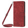 Motorola Edge 2024 Skin Feel Stripe Pattern Leather Phone Case with Long Lanyard - Red