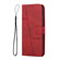 Motorola Edge 2024 Stitching Calf Texture Buckle Leather Phone Case - Red