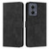 Motorola Edge 5G 2024 Skin Feel Heart Embossed Leather Phone Case with Long Lanyard - Black