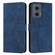 Motorola Edge 5G 2024 Skin Feel Heart Embossed Leather Phone Case with Long Lanyard - Blue