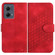 Motorola Edge 5G 2024 YX0060 Elephant Head Embossed Phone Leather Case with Lanyard - Red